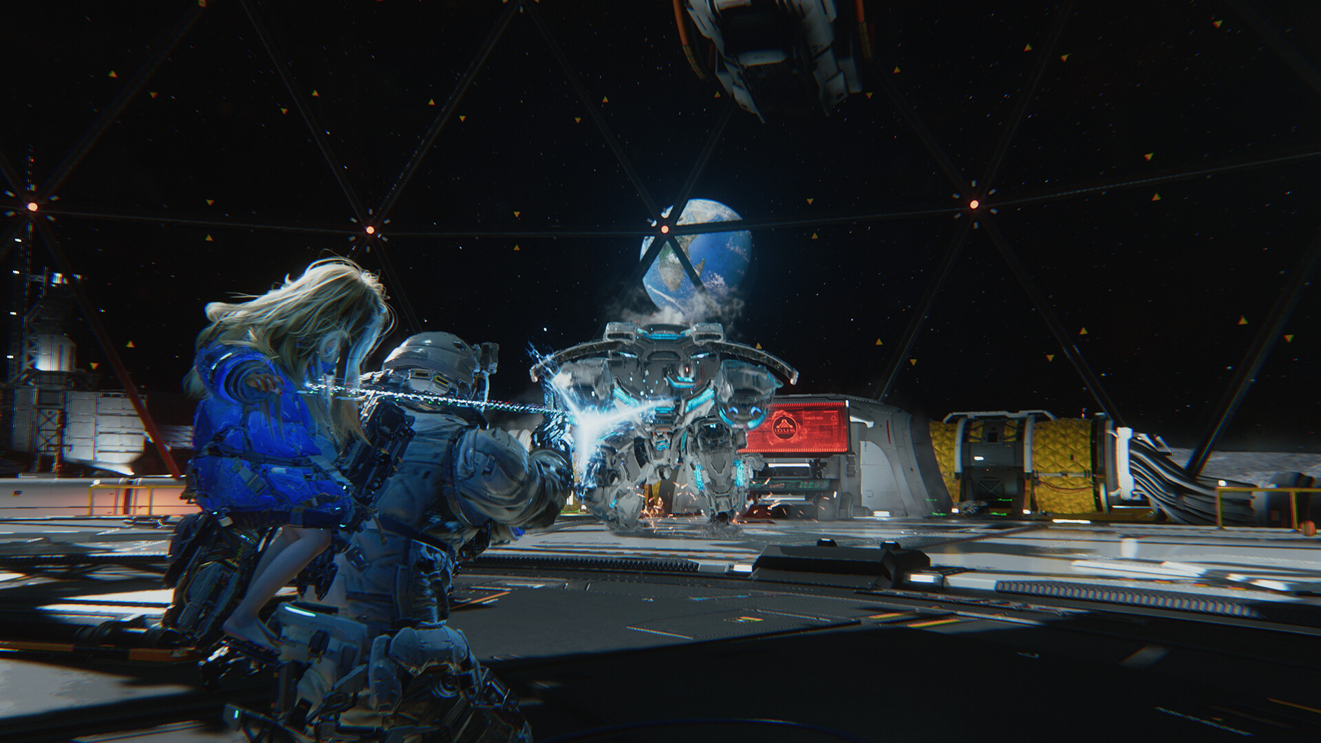 PRAGMATA puts its lunar setting and action systems on the same screen