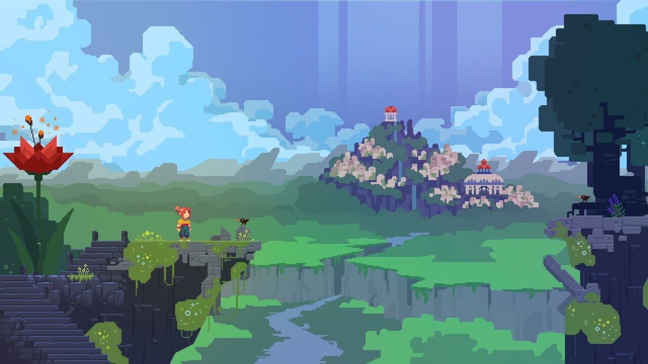 TetherGeist builds its platforming around Mae's short-range spirit tether.