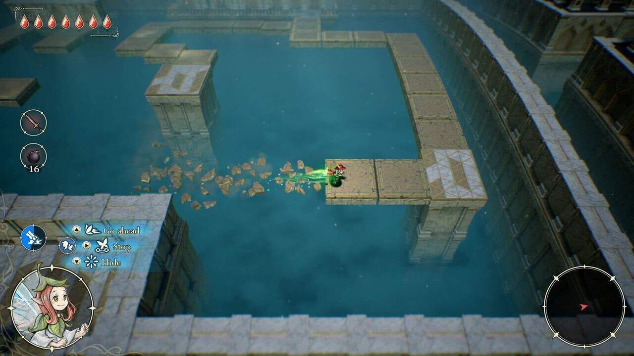 Top-down exploration and real-time swordplay carry Elliot's moment-to-moment play.