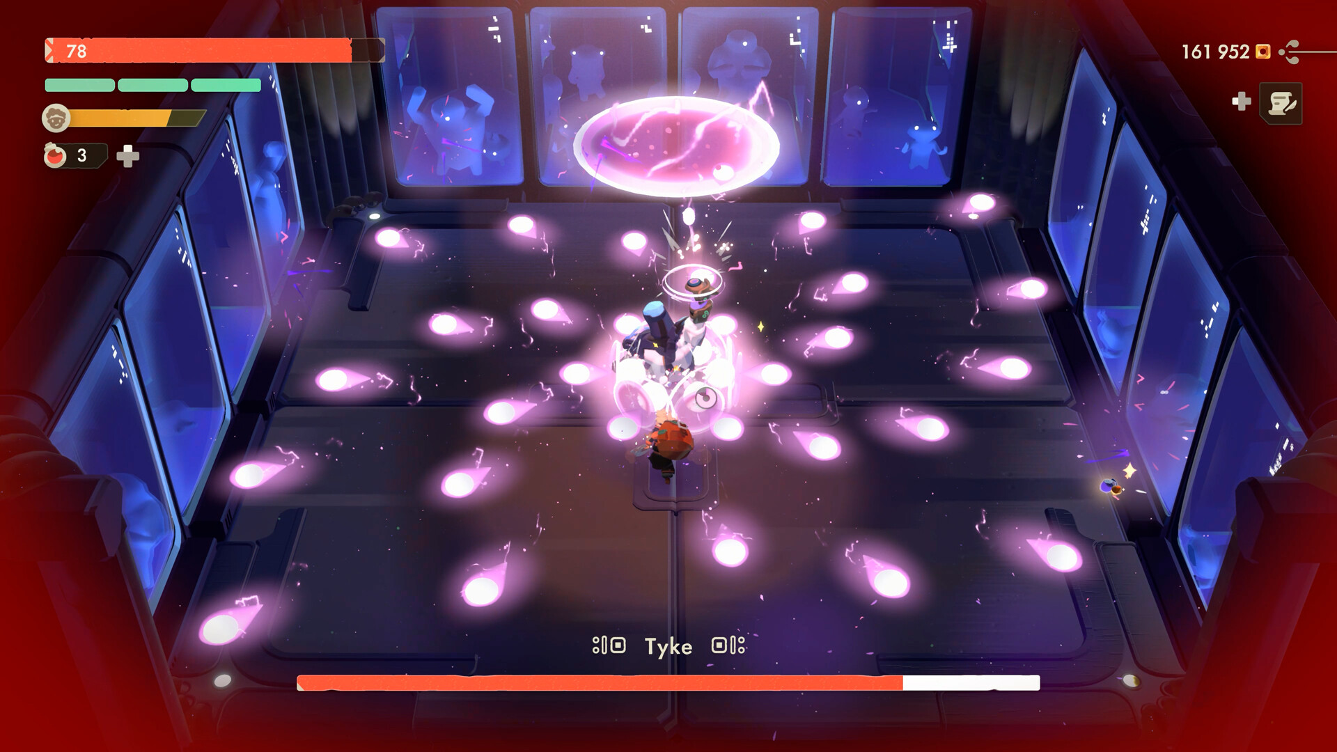 Moonlighter 2 screenshot: a boss fight in the Endless Vault