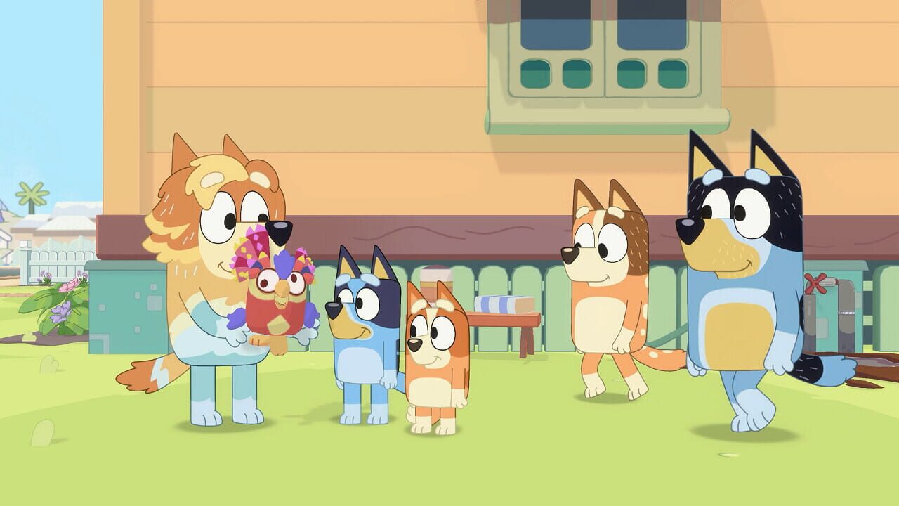 Bluey's Quest for the Gold Pen keeps the show's hand-drawn look.
