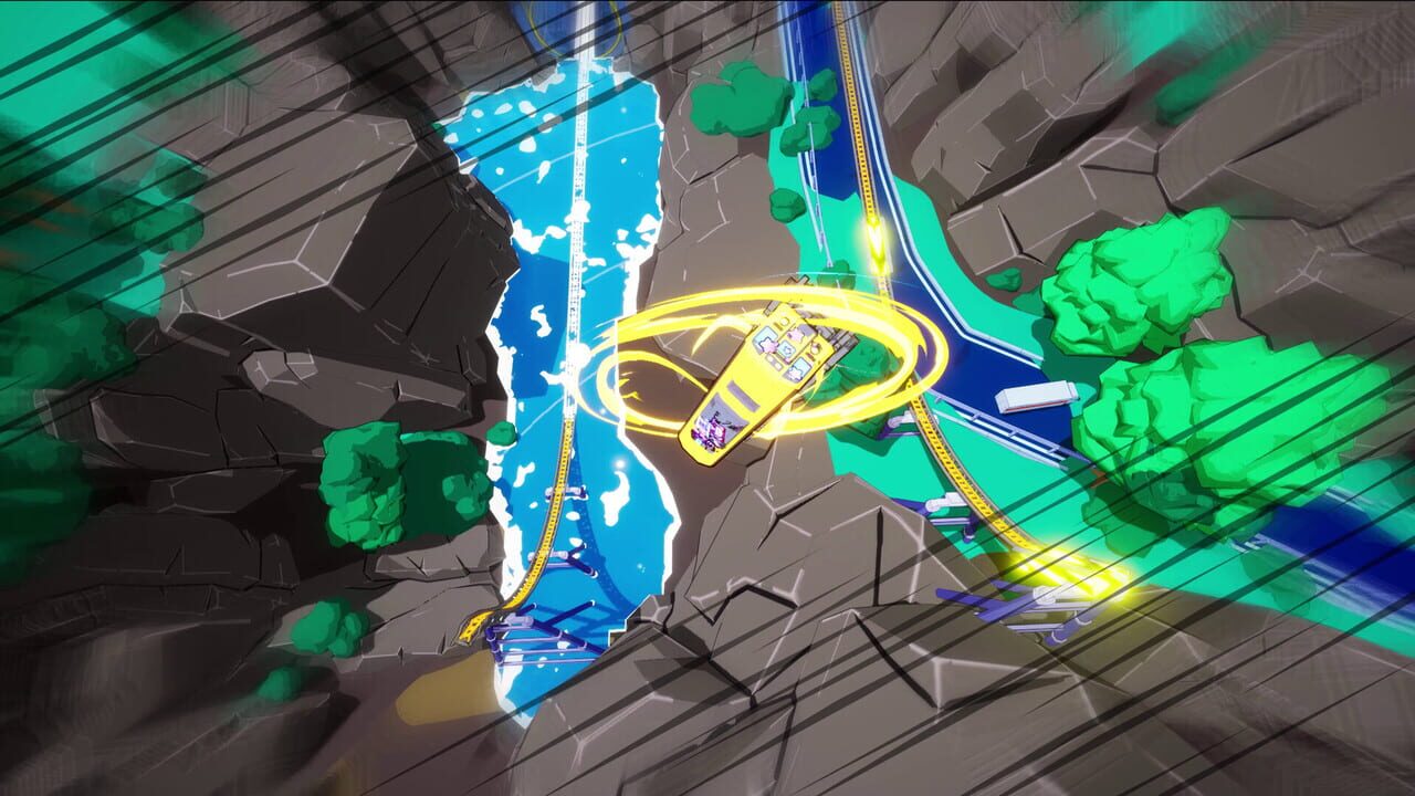 Denshattack! turns a delivery train into a trick machine on the rails.