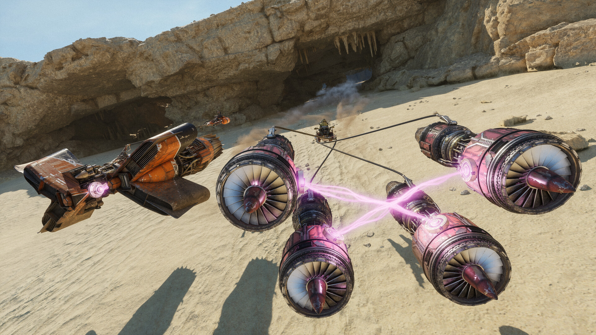 Star Wars: Galactic Racer screenshot: an anti-grav race through the Outer Rim