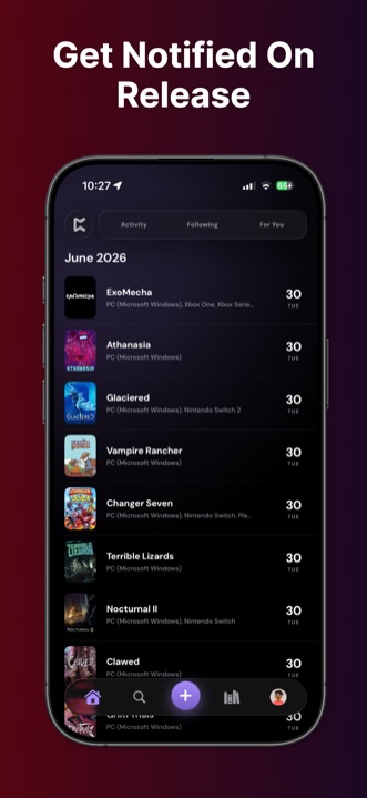 Perthro release calendar of upcoming games with countdowns to launch — get notified the moment they release.